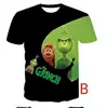 Moletom com Capuz para Cosplay com Estampa Digital 3D de Manga Curta, Mesmo Estilo do Grinch