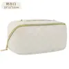 Bolsa de Maquiagem Pu Estilo Coreano Sanfonada para Mulheres, Bolsa Portátil para Armazenamento de Cosméticos, Necessaire de Viagem de Grande Capacidade