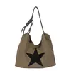 Bolsa tote de grande capacidade para mulheres, nova tendência de 2026, bolsa de ombro casual de lona leve para o verão, bolsa transversal