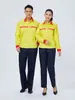 Roupas de Trabalho Anti-estáticas para Postos de Gasolina e Petróleo de Primavera e Outono, Traje Especial Resistente ao Desgaste com Faixas Refletivas, Vestuário Personalizado de Proteção do Trabalho