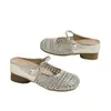 Zapatos Mary Jane Tejidos de Malla para Mujer, Nuevo Modelo Verano 2026, Aumentadores de Altura, Transpirables, Tira Única, Tacón Grueso, Mules de Punta Cerrada