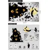 Decoración de Halloween Pegatinas de Pared de Terror Amazon Calavera Calabaza Pegatinas Globo de Halloween Espantapájaros Pegatinas Estáticas