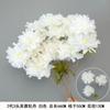 Flor de simulación blanca, flor de seda para boda, decoración de escena de boda, arreglo floral para escenario, material floral, arte floral, rosa, flor falsa