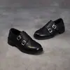 Mocasines de Mujer Brogue Grabado con Suela Gruesa 2026 Primavera/Otoño Nuevos de Piel Genuina Hebilla Doble Transpirables de Corte Profundo Zapatos Individuales