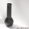 Vaso Minimalista Nórdico Criativo de Cerâmica Preta para Flores Secas Decoração de Arranjo de Flores para Mesa de Casa Sala de Estar Recipiente Hidropônico para Flores
