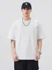 Ropa para Hombre Fengshe / Nueva Camiseta de Manga Corta de Verano 2026 para Hombre con Parches Estructurados y Remaches, Camiseta Casual de Peso Pesado