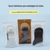Fornecimento de fábrica por atacado independente meias saco de embalagem auto-selante zíper saco de armazenamento transparente PE saco composto