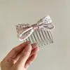 Nuevo peine anti-deslizante estilo coreano con un delicado lazo de mariposa, diseñado para mujeres, creando un peinado alto elegante, y con un elegante pasador lateral y accesorio para el cabello