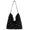 Bolso de hombro de lunares de nicho estilo coreano para mujer, gran capacidad, bolso tote otoño 2026, bolso cruzado para salidas diarias