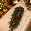 Decoração de porta de Natal planta de abeto artificial popular ornamento pendurado de agulhas de pinho artificial decoração de Natal pinheiro cipreste pinheiro raposa