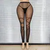Medias de rejilla sexy europeas y americanas de talla grande con diseño jacquard de cruces únicas, mallas estilo chica hot de talla grande