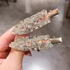 Nuevo Estilo de Principios de Primavera Pinza para el Cabello de Cristal Colorido con Pedrería, Pinza de Pato Sin Costuras, Pinza Lateral de Gama Alta, Pinza para Flequillo y Extensiones de Cabello, Accesorio para el Cabello