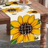 Mantel Transfronterizo Nueva Primavera y Verano Serie Limón Sandía Girasol Decoración para Mesa de Comedor Mesa de Centro Lino Aislado Camino de Mesa