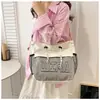 Bolsa de Trabalho Estilo Japonês, Versão Coreana, Bolsa de Ombro Transversal Versátil Casual de Nicho para Estudantes, Bolsa Grande Retro de Grande Capacidade