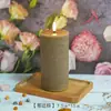 Juego de Velas de Pilar LED Verdes sin Llama, Luz de Vela LED con Parpadeo Simulado, Luz de Vela Simulada Recargable con Batería AA