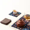 Posavasos de Tela Engrosada, Tela Absorbente de Brocado, Posavasos Resistentes al Calor para Tazas de Té, Accesorios para Ceremonia del Té, Posavasos Estilo Chino, Paños para Té