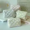 Nueva Bolsa de Almacenamiento de Cosméticos Floral, Neceser Acolchado, Bolsa de Artículos de Tocador de Viaje de Gran Capacidad, Neceser que No se Desploma