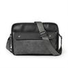 Nuevo Bolso de Hombro de Cuero Esmerilado Retro Coreano para Hombre Bolso Cuadrado Pequeño de Hombro Bandolera Mochila Casual Venta al por Mayor
