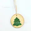 Colgante Decoración Navideña de Madera Colgante Navideño DIY Nuevo Colgante Artesanal de Madera Maciza Astilla de Pino