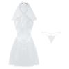 Lencería Sexy Manyan, Falda de Gasa Suave con Encaje Femenino, Bata de Noche, Transparente Pura Deseo Uniforme de Novia de Boda 100643