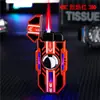 Encendedor Giroscópico a Prueba de Viento Rojo Llama Rotatorio Iluminado Estilo Mech, Alivio de Estrés para la Punta del Dedo, Regalo para Novio