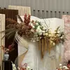 Cor de café de outono estilo retrô materiais florais materiais florais de casamento móveis macios atmosfera de outono adereços de casamento decorações flores artificiais