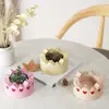 Portavelas Redondo Transfronterizo Molde de Silicona Casa de Amor DIY Base para Velas Molde de Yeso