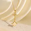 Corrente de Suéter com Franja Longa de Trevo de Quatro Folhas da Sorte em Madrepérola Cravejada de Diamantes de Luxo Leve, Colar de Trevo de Quatro Folhas Exquisito de Luxo Leve para Mulheres