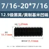 Tornillos de Fijación con Cabeza Avellanada Estándar Británico y Americano Grado 12.9, Tornillos Sin Cabeza de Allen, Tornillos de Fijación para Máquina 2 # 4 # 1/4