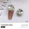 Arte de uñas Pila de cristal Luz de diamante Lujo super brillante Forma de corazón Rectangular Ángulo recto Incrustado a mano Decoraciones de uñas de perla al por mayor