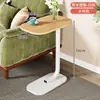 Mesa auxiliar de sofá, mesa auxiliar de altura ajustable, mesa móvil para uso en sala de estar en casa, mesita de noche de dormitorio, mesa para computadora de cabecera, metal