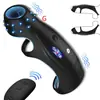 Anillo de Silicona Vibratorio de Tres Anillos con Control Remoto de Arcilla Anillo de Esperma JJ Lock para Hombres Anillo Complejo de Carga Productos Sexuales para Adultos Venta al por Mayor