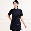 Medio mandil resistente al agua para cocina casera, mandil de cintura antimanchas para catering de adultos, ropa de trabajo de media cuerpo para tienda de té de leche