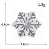 Floco de Neve Prateado Lantejoulas Exquisitas Bordado Comércio Exterior Natal Bordado Computadorizado Tecido Bordado Patch Sapato Bolsas Roupa Patch Decorativo