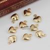 Colgante pequeño de oro de 24 quilates con forma de corazón de melocotón liso, colgante DIY, pulsera, collar, accesorios, venta al por mayor, amor