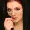 Festa de Maquiagem de Novo Produto Transfronteiriça Máscara com Franjas Moda Europeia e Americana Performance de Palco Máscara de Strass Máscara de Adorno de Cabeça