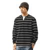 Sudadera Rayada Retro Americana de Dos Piezas Falsas para Hombre, Marca Trendy Holgada para Primavera y Otoño, Sudadera Nueva de Manga Larga de Peso Pesado de 280g para Hombre