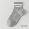 Calcetines de media caña 95% algodón algodón puro primavera verano otoño a rayas calcetines de mujer algodón peinado dos barras medias para las Cuatro Estaciones calcetines desodorantes antibacterianos