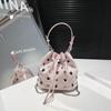 Bolso Cubo de Nicho Súper Popular Transfronterizo para Mujer 2025 Nuevo Estilo Punk Europeo y Americano Bolso Bandolera con Remaches Bolso Cruzado