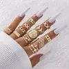 Anillo de Traje Europeo y Americano Transfronterizo Estilo Ins Simple Popular en Internet Anillo de Traje de Estilo Frío para Mujer Anillo Apilable