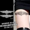 Anillo de Pierna de Encaje, Tatuaje de Pegatina de Jugo de Hierbas para Mujeres, Impermeable, Duradero, Gama Alta, Sexy, Estilo Puro Deseo, Pulsera y Tobillera Realistas