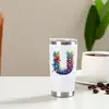 Taza de coche de acero inoxidable de 20 oz, doble vacío, sublimación, taza para hielo, taza térmica portátil para exteriores, logotipo