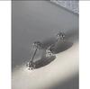 Nicho de uña de hueso de oreja con orificio elevado, aretes de circonita de alta gama, aretes de bola láser para mujer, aretes sencillos de diamantes de imitación súper brillantes para mujer