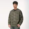 Ropa para Hombre Fengshe / Sudadera de Manga Raglán para Primavera y Otoño con Logo, Línea de Hombro de Ante Sintético, Tres Rayas, Top de Manga Larga con Forro Polar para Hombre