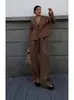 2026 Ropa Europea y Americana Transfronteriza para Mujer Primavera y Otoño Nueva Moda Cárdigan Camisa de Corbata Pantalones Largos Conjunto de Moda Casual Holgado