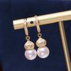 Accesorios DIY Plata Esterlina S925 Calabaza Esmerilada Pendientes de Perlas Colgante Juego de Hebillas Pendientes Vacíos Collar Soporte de Plata