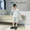 Conjunto de Pantalón Corto y Camiseta de Manga Corta para Niños, Estilo Veraniego Delgado, Nuevo Estilo Infantil, Atuendo de Verano de Moda para Niños Pequeños, Conjunto de Dos Piezas para Deporte y Ocio
