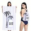 Toalla de playa plegable de gran tamaño 80X160, toalla de baño estampada, toalla de playa integrada, bolsa integrada, portátil