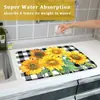 Alfombrilla de Encimera de Barro Diatómico Estilo Vintage Dibujos Animados Nuevos Halloween Estilo Americano Alfombrilla Drenante Resistente a la Suciedad Alfombrilla Secadora para Tazas de Agua