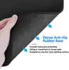 Alfombrilla de ratón con borde cosido, Negra | Antideshilachado, Superficie lisa de licra cómoda, Base de goma antideslizante, Lavable a máquina, Resistente a la decoloración, Compatible con todas las